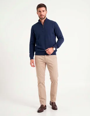 Suéter cuello con cierre para hombre