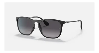 Anteojos Lentes de Sol Ray Ban Chris RB4187F Degrade negro mate/gris 54-18