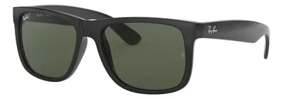 Anteojos Lentes de Sol Ray Ban Polarizado Justin RB4165 Clásico Negro/Verde 54