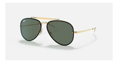 Anteojos Lentes de Sol Ray Ban Blaze Aviator RB3584N Clásico dorado/verde 58-13