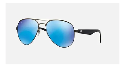 Anteojos Lentes de Sol Ray Ban Aviator RB3523 Espejo azul/metal mate 59-17