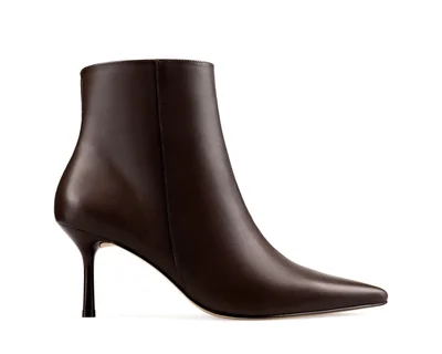 Botines Para Mujer Elegantes Botas Piel Davenia Mod. Vania Chocolate