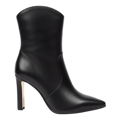 Bota de mujer, de vestir, con tacón alto y delgado, acabado napa, color negro, mod. 1310897