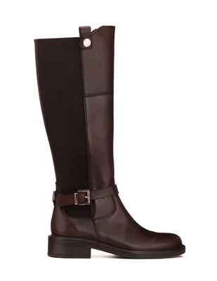 Bota abajo de la rodilla de piel para mujer