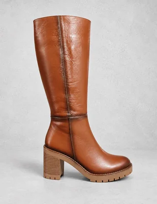 Bota Abajo de la rodilla de Piel para mujer