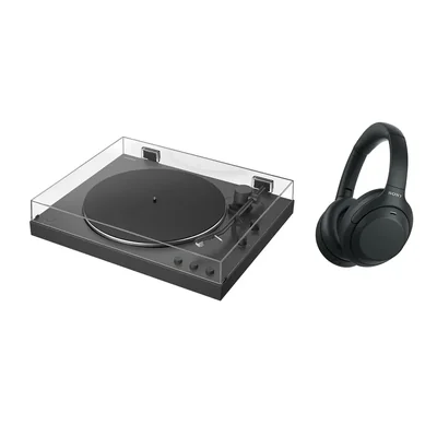 Combo: Tocadiscos PS-LX3BT + Audífonos inalámbricos con noise cancelling WH-1000XM4C