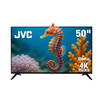 Televisión Smart TV JVC SI50UR 50", Ultra HD 4K, Roku TV, Negro