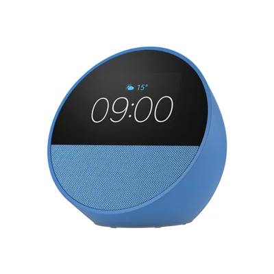 Amazon Echo Spot (Modelo 2024) Despertador Inteligente con Alexa y Bluetooth, Azul Océano