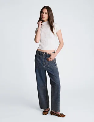 Blusa manga corta para mujer