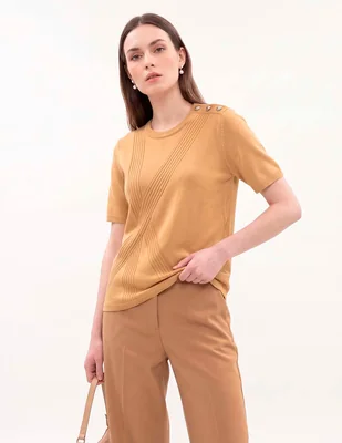 Blusa manga corta para mujer