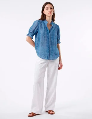 Blusa manga corta para mujer