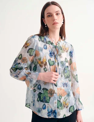 Blusa manga larga para mujer