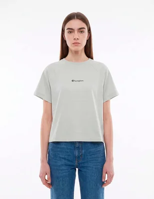 Playera manga corta cuello redondo para mujer