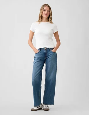Jeans relaxed wide leg para mujer