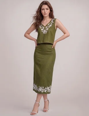 Conjunto bordado para Mujer