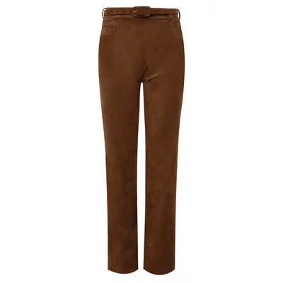 Pantalón Recto de Suede para Mujer City Femme