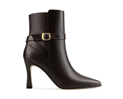 Botines Para Mujer Elegantes Botas Piel Davenia Mod. Astrid Chocolate