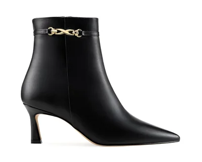 Botines Para Mujer Elegantes Botas Piel Davenia Mod. Amalia Negro