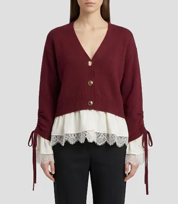 Suéter cuello V Mujer