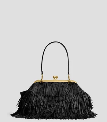 Bolsa clutch negro Kisslock 27 lisa Mujer