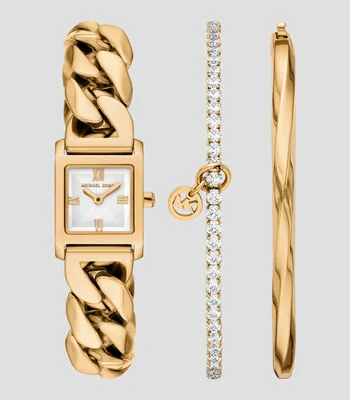 Set de Reloj con Accesorios Reloj y Pulseras para mujer Georgie Clásico Dorado