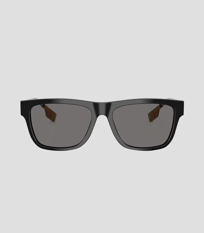 Lentes de sol de mariposa de armazón negro Unisex