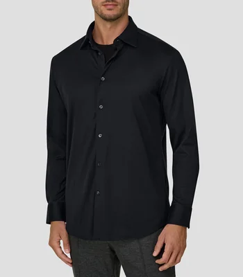 Camisa lisa manga larga Hombre