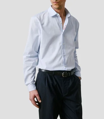 Camisa lisa manga larga Hombre
