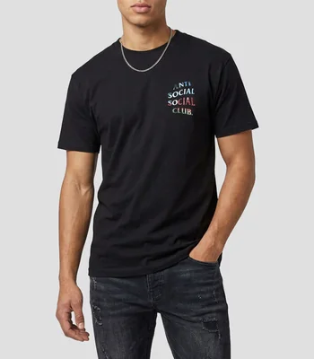 Playera cuello redondo manga corta estampada Hombre