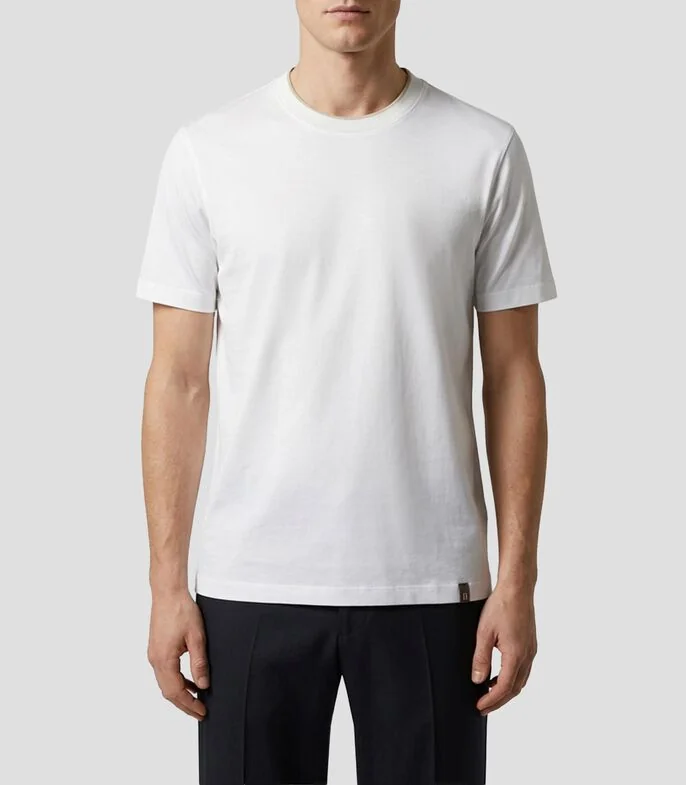 Playera cuello redondo manga corta lisa Hombre