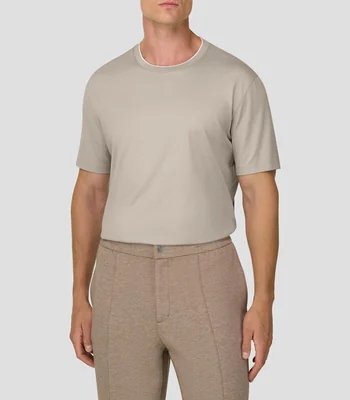 Playera cuello redondo manga corta lisa Hombre