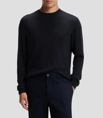 Suéter de seda con diseño decorativo de temporada Hombre