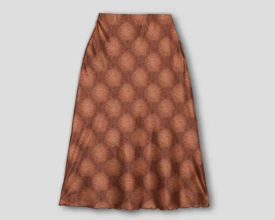 Falda Larga Sahara Café para Mujer