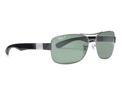 Lentes de Sol Unisex Ray-Ban Rectangulares polarizados 0RB3522 0049A Gris