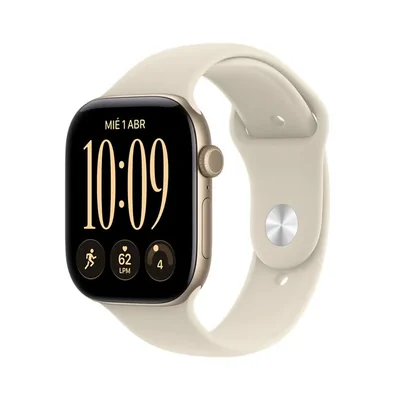 Apple Watch Series 12 (GPS + Celular) 46mm Aluminio Oro Claro + Correa Deportiva Arena - Talla M/L