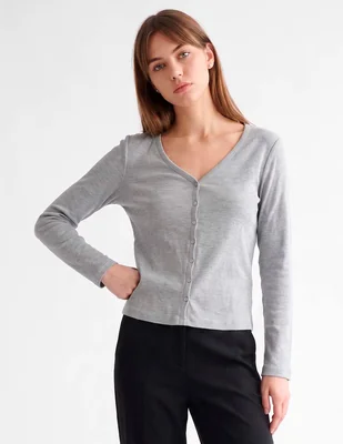 Suéter cuello v para mujer