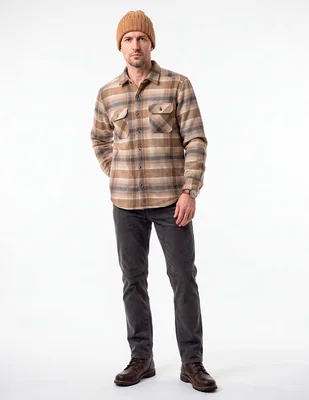 Camisa casual manga larga para hombre
