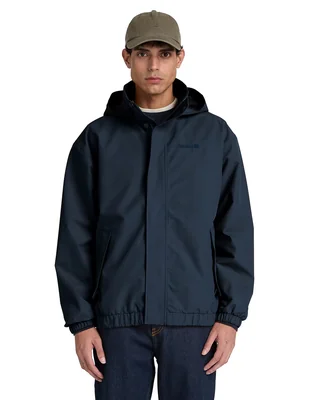 Chamarra bomber impermeable con capucha para hombre
