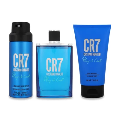SET CRISTIANO RONALDO CR7 PLAY IT COOL 3PZS 100ML EDT SPRAY/ BODY SPRAY 150ML/ SHOWER GEL 150ML