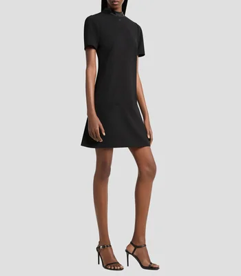Vestido corto liso Mujer