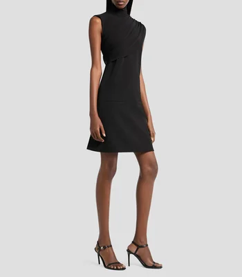 Vestido corto liso Mujer