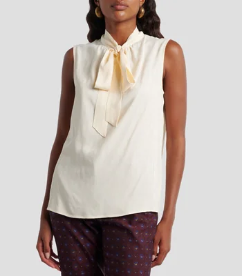Blusa estampada sin mangas Mujer