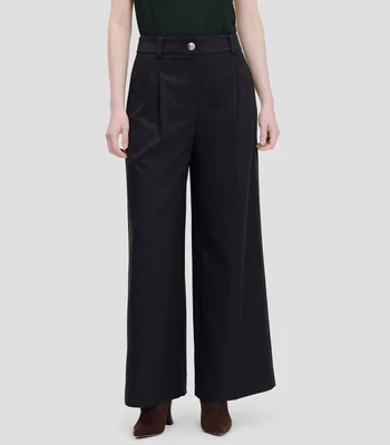Pantalón Palazzo tiro alto con pinzas Mujer