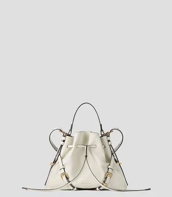 Bolsa bucket lisa con detalle texturizado Mujer