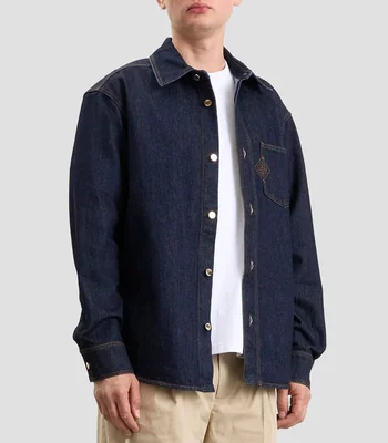Camisa lisa manga larga Hombre