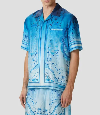 Camisa estampada manga corta Hombre