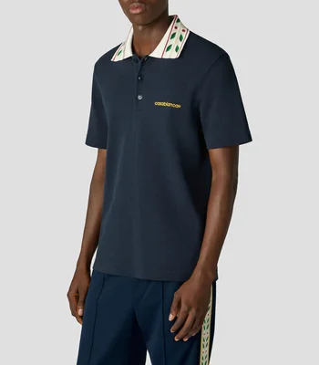 Playera tipo polo manga corta lisa Hombre