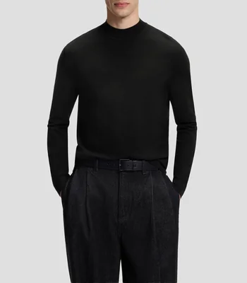 Suéter slim fit con cuello ceñido Hombre
