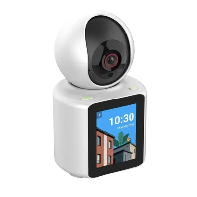 Cámara de Seguridad WiFi 1080P Pantalla 2.8" Visión Nocturna Audio Bidireccional Seguimiento AI para Hogar
