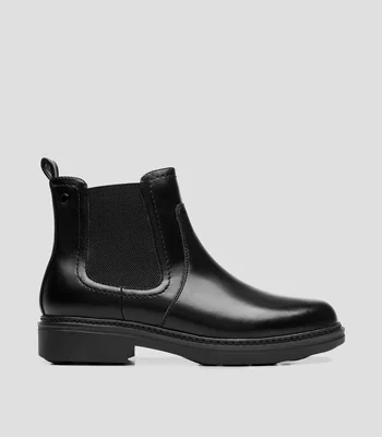 Botines con tacón bajo ancho Mujer